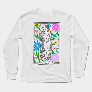 Circe Greek Goddess floral Long Sleeve T-Shirt